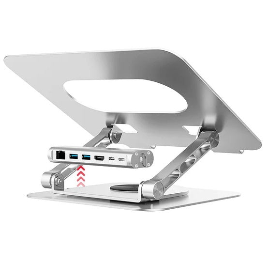 Soporte Notebook Unitek D1109C HUB USB-C Desmontable 360°
