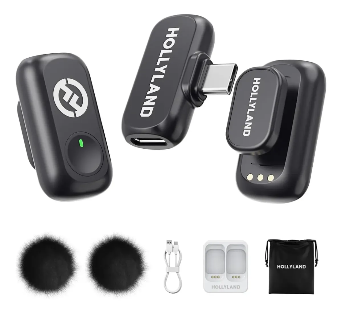 Micrófono Solapero Inalámbrico Hollyland LARK A1 Mini Duo USB-C