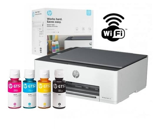Impresora HP Smart Tank 580 WiFi Multifunción + 4 Tintas Originales