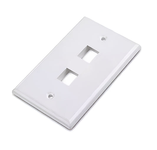 Plaqueta RJ45 NRG+ 2 puertos blanca