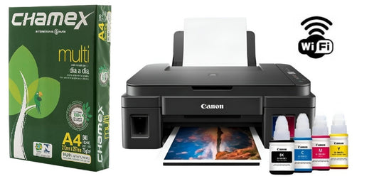 Combo Impresora Canon Pixma G3110 WiFi + Resma A4 500 Hojas