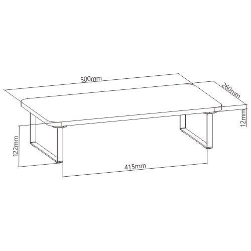 Soporte de escritorio Brateck elevador de monitor 13"-32"