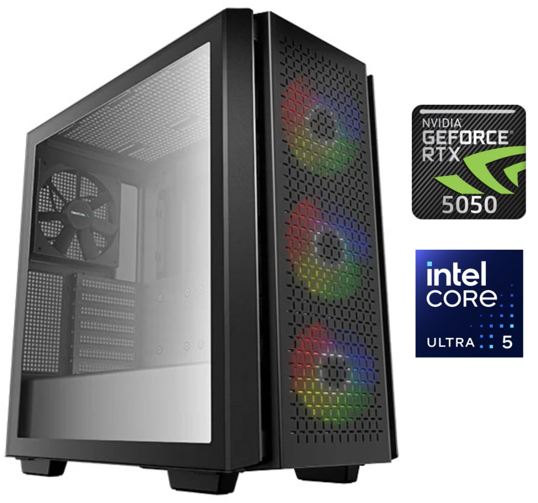 PC Gamer Core Ultra 5 225F RTX 5050 8GB 16GB DDR5 500GB NVMe