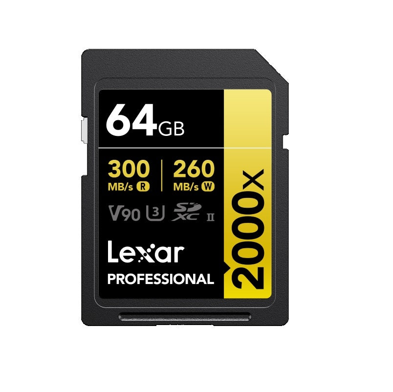 Memoria SDXC Lexar Professional 2000x 64GB UHS-II GOLD Series