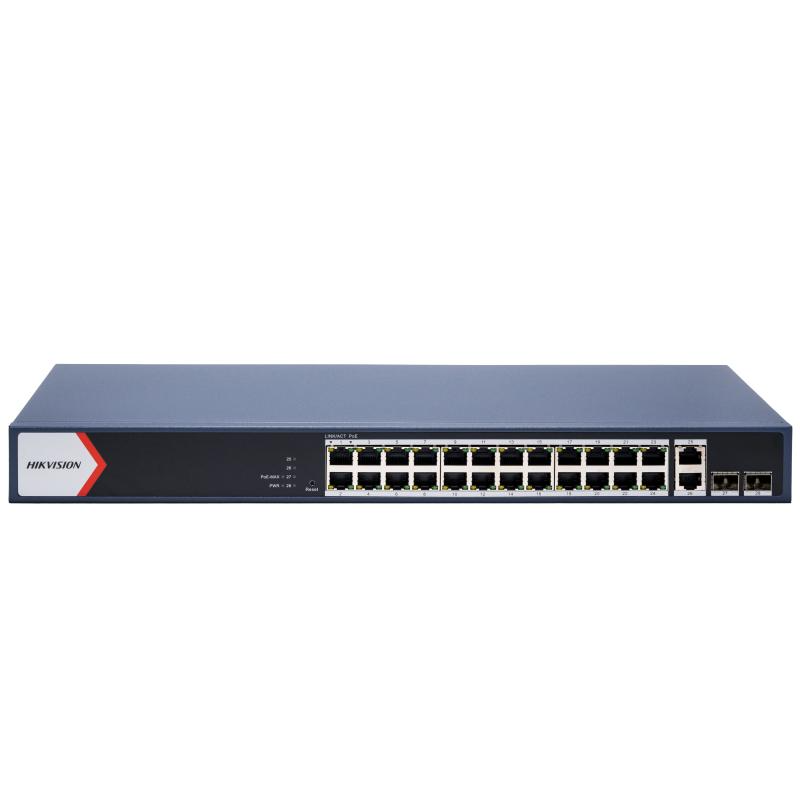 Switch PoE Hikvision 24 puertos Gigabit 370W Smart DS-3E1528P-EI