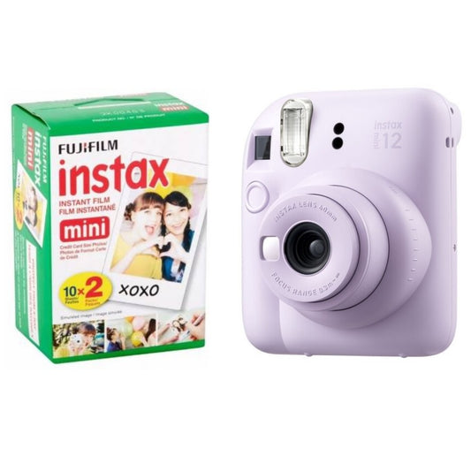 Camara Fujifilm Instax Mini 12 lila + papel x 20