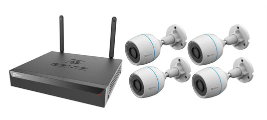 Kit Vigilancia Ezviz X5S NVR 5MP + 4 Cámaras H3c 1080p Wi-Fi Exterior