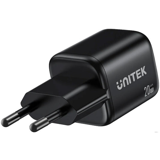 Cargador GaN Dual Puerto Unitek Zeno 20W USB-C y USB-A