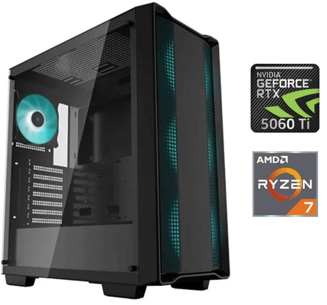 PC Gamer Ryzen 7 7700 RTX 5060Ti 8GB 16GB DDR5 1TB NVMe Uruguay