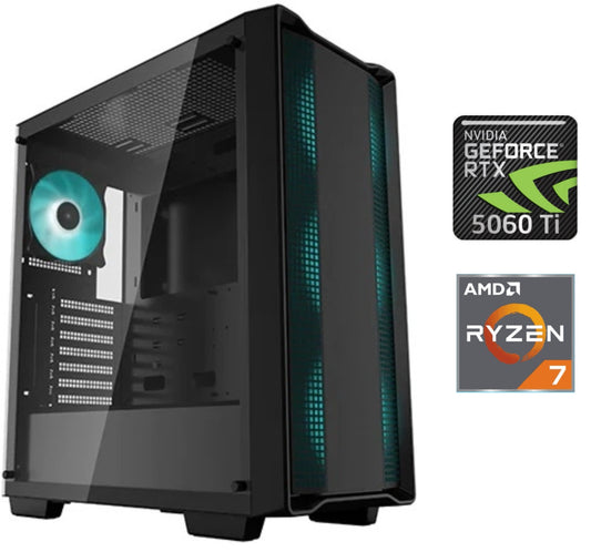 PC Gamer Ryzen 7 7700 RTX 5060Ti 8GB 16GB DDR5 1TB NVMe Uruguay