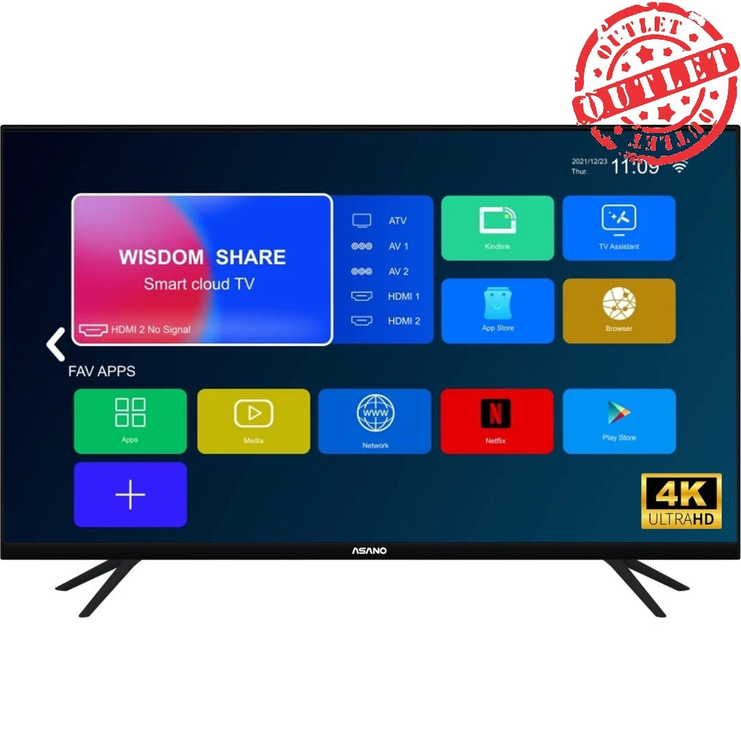 Smart TV Asano 50 pulgadas 4K Android 15 sin bordes - Outlet