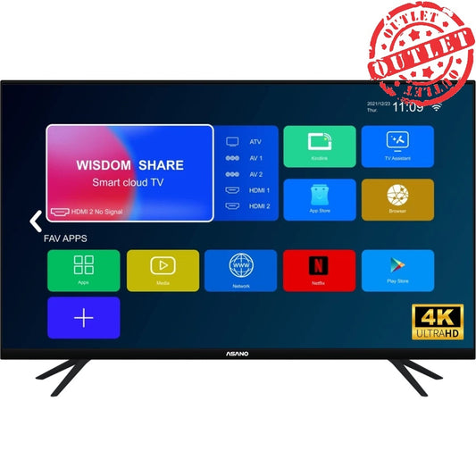 Smart TV Asano 50 pulgadas 4K Android 15 sin bordes - Outlet