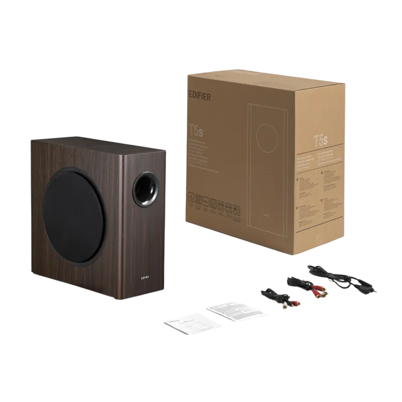 Subwoofer Edifier T5s 70W RMS 8" Marron