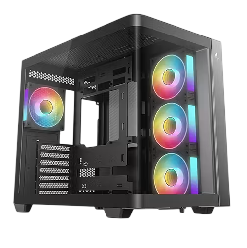 Gabinete DeepCool CG530U 4F Blanco ATX con 4 Ventiladores ARGB