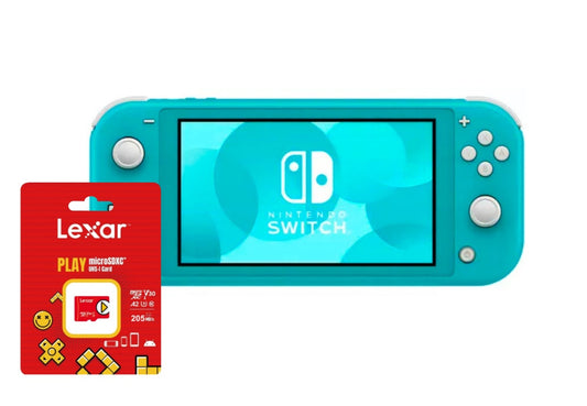 Nintendo Switch Lite Turquesa + microSD 256GB Lexar – Combo Uruguay