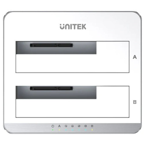 Dock Station Unitek Doble Bahía SATA 10Gbps para Discos 2.5 y 3.5
