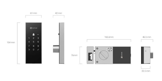 Cerradura Inteligente Ezviz DL03 Wi-Fi Gris