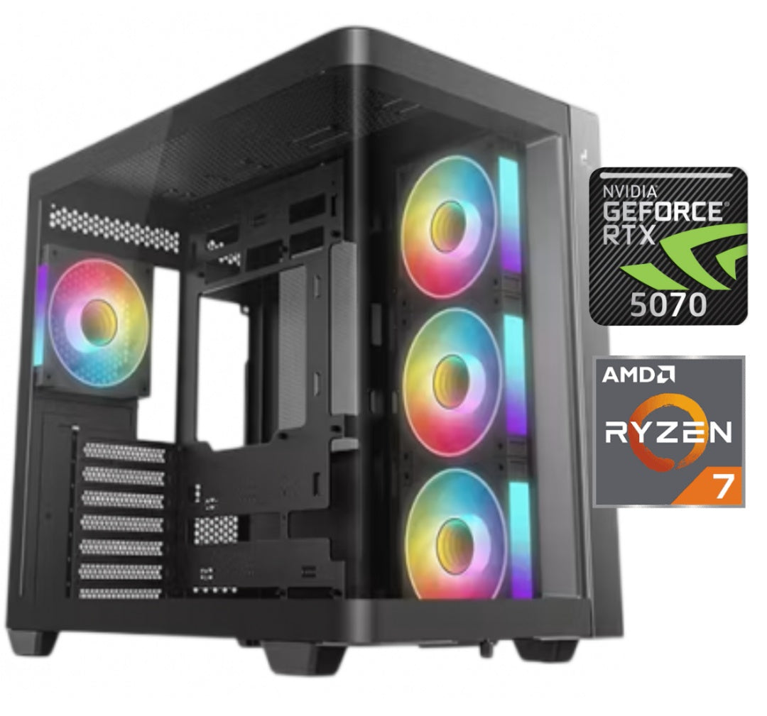 Equipo Gamer Ryzen 7 7700X3D, 32GB, 1TB, RTX 5070 12GB