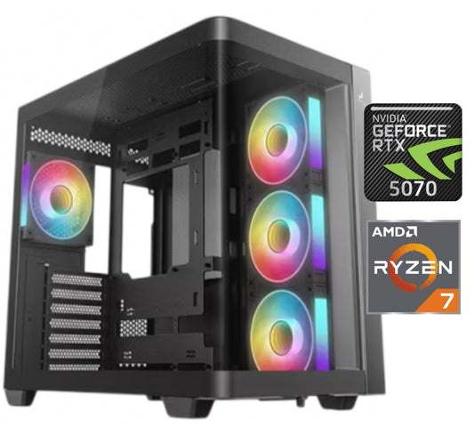 Equipo Gamer Ryzen 7 7700X3D, 32GB, 1TB, RTX 5070 12GB