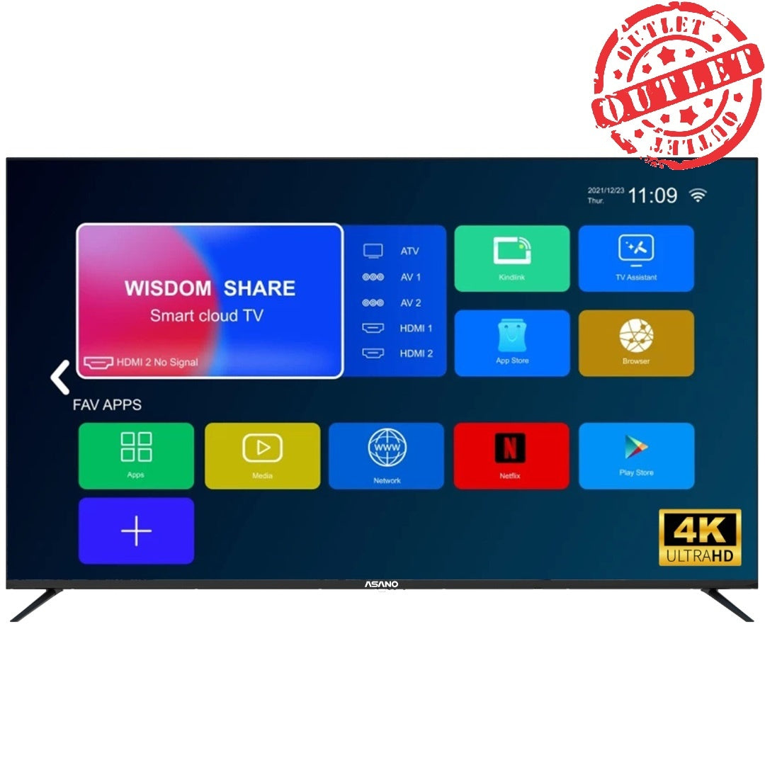 TV Asano 65 pulgadas 4K Smart Android 15 sin bordes - Outlet
