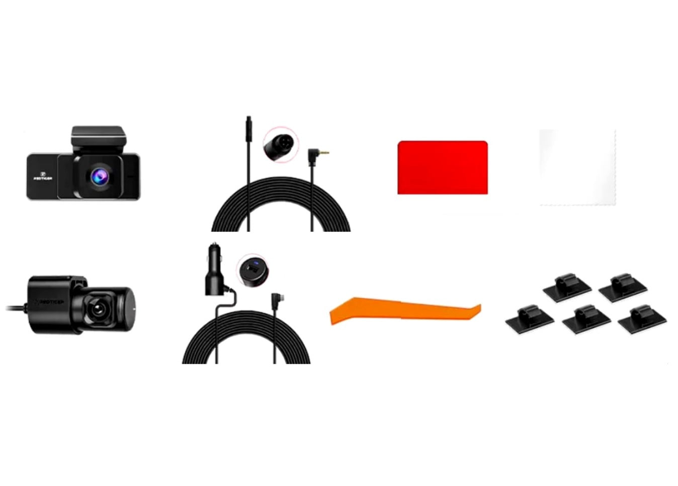 Dashcam Redtiger 3 Canales 2.5K Vehicular Wi-Fi