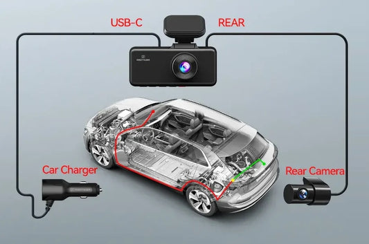 Dashcam Redtiger F17 4K Triple Canal GPS WiFi para Auto