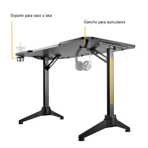 Escritorio Gamer Brateck RGB 120cm