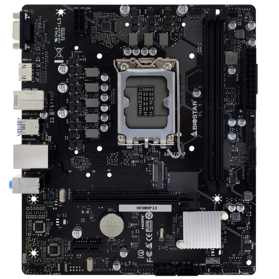Motherboard BioStar H610MHP 2.0 LGA 1700 DDR4 Micro-ATX Intel
