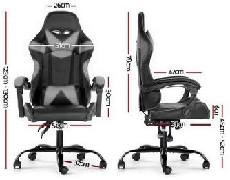 Silla Gamer Lumax ROM negro/gris