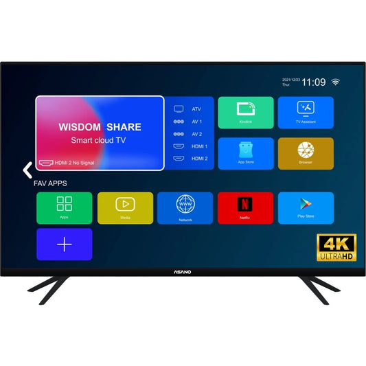 Smart TV Asano 55 pulgadas 4K Android 15 sin bordes | Technica UY
