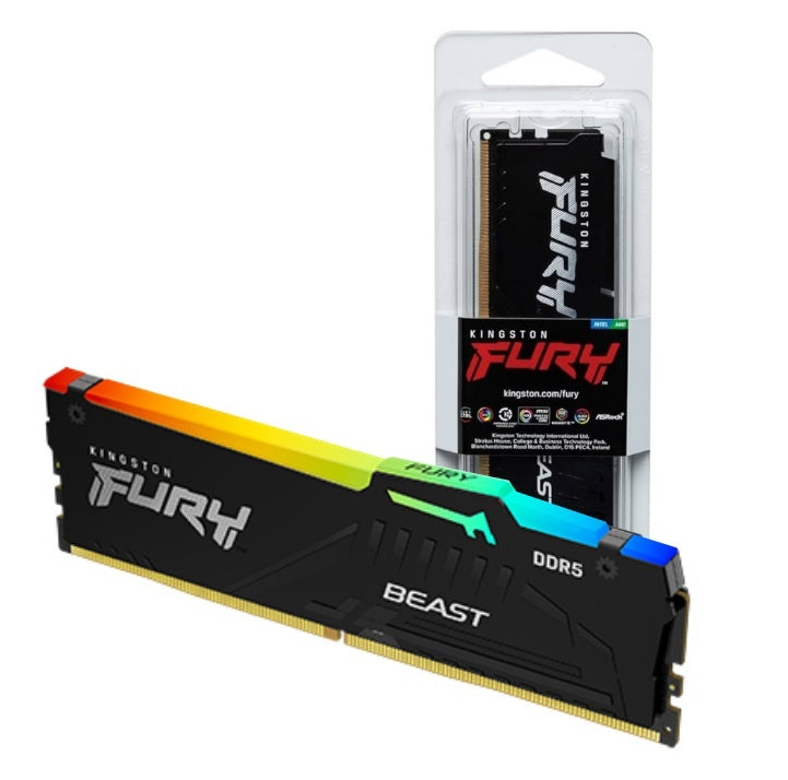 Memoria Kingston Fury Beast DDR5 8GB 5200Mhz RGB