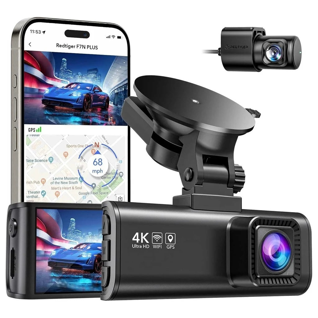 Dashcam Redtiger F7NP 4K Doble Canal GPS Wi-Fi para Auto