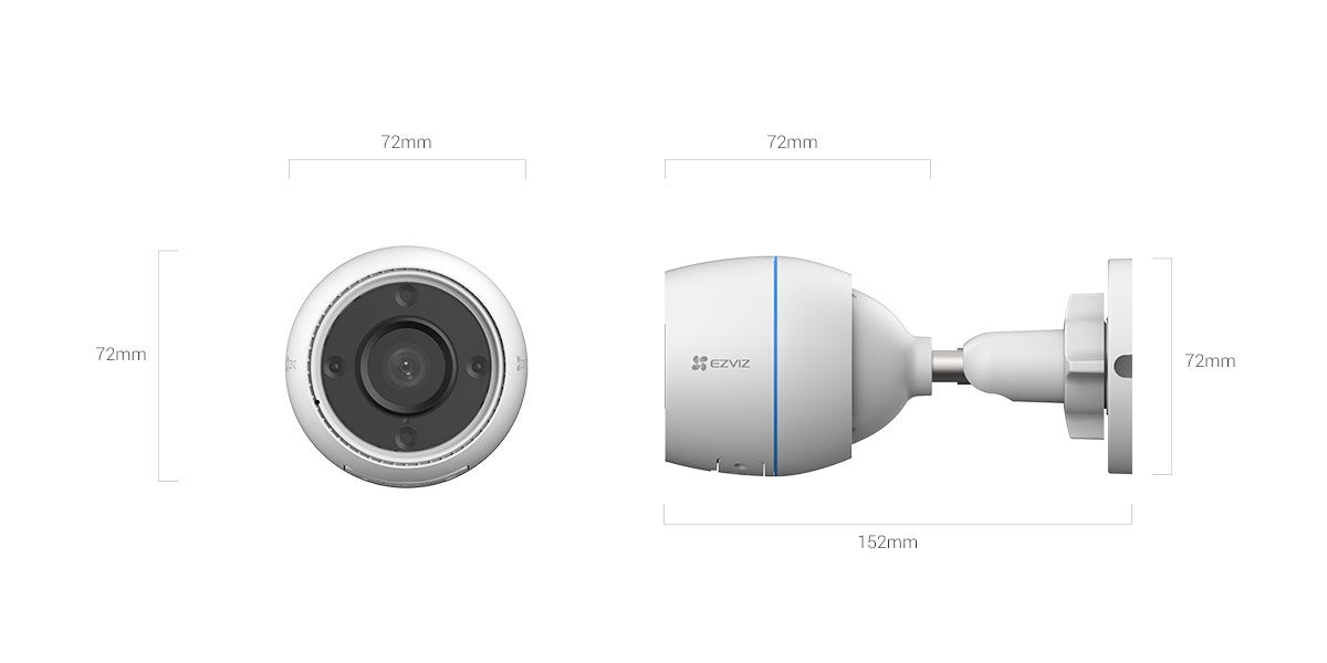Cámara Ezviz H3c Color 2K 3MP Wi-Fi Exterior