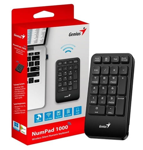 Teclado Genius NumPad 1000 numérico inalámbrico