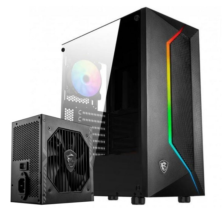 Combo Gabinete MSI Vampiric ARGB + Fuente 550W 80 Plus Bronze