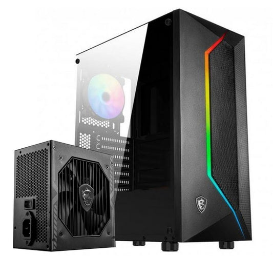 Combo Gabinete MSI Vampiric ARGB + Fuente 550W 80 Plus Bronze
