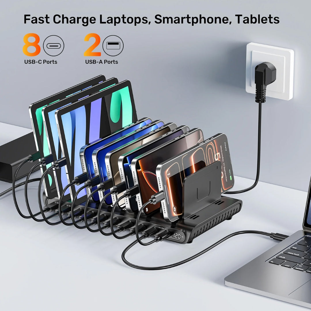 Estación de Carga Unitek uCharge 120W 10 Puertos