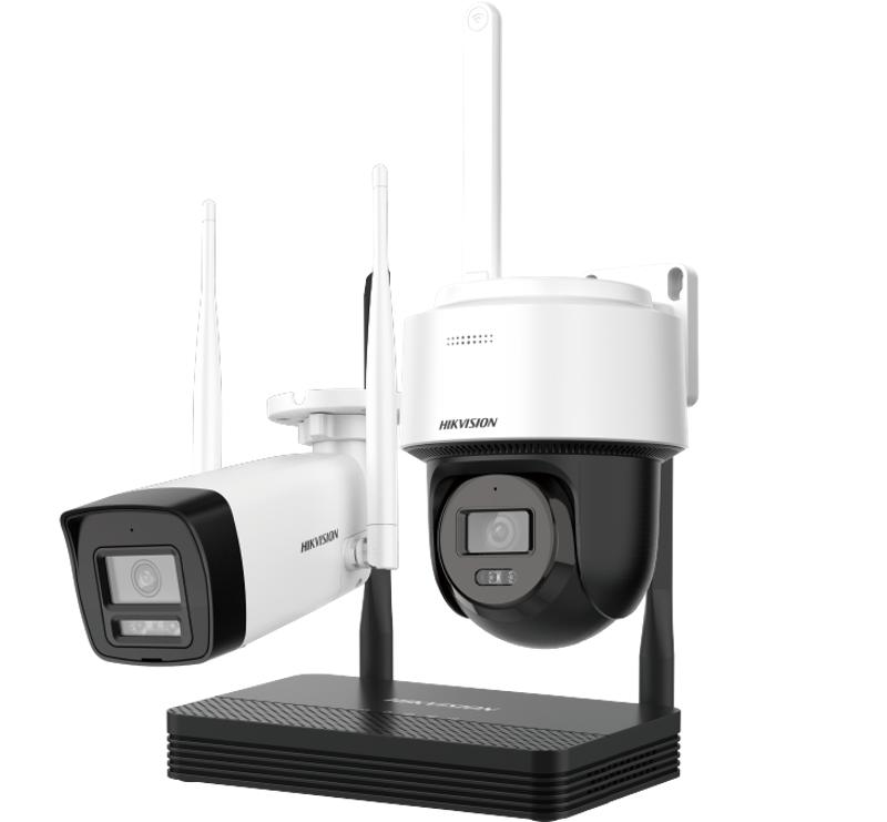 Kit Wi-Fi Hikvision EasyLink 2 Cámaras 2MP (1 Fija + 1 PT) con NVS
