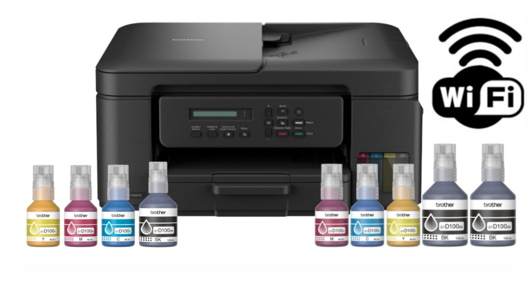 Combo Impresora Brother DCP-T730DW Wi-Fi Dúplex + 4 Tintas Extra