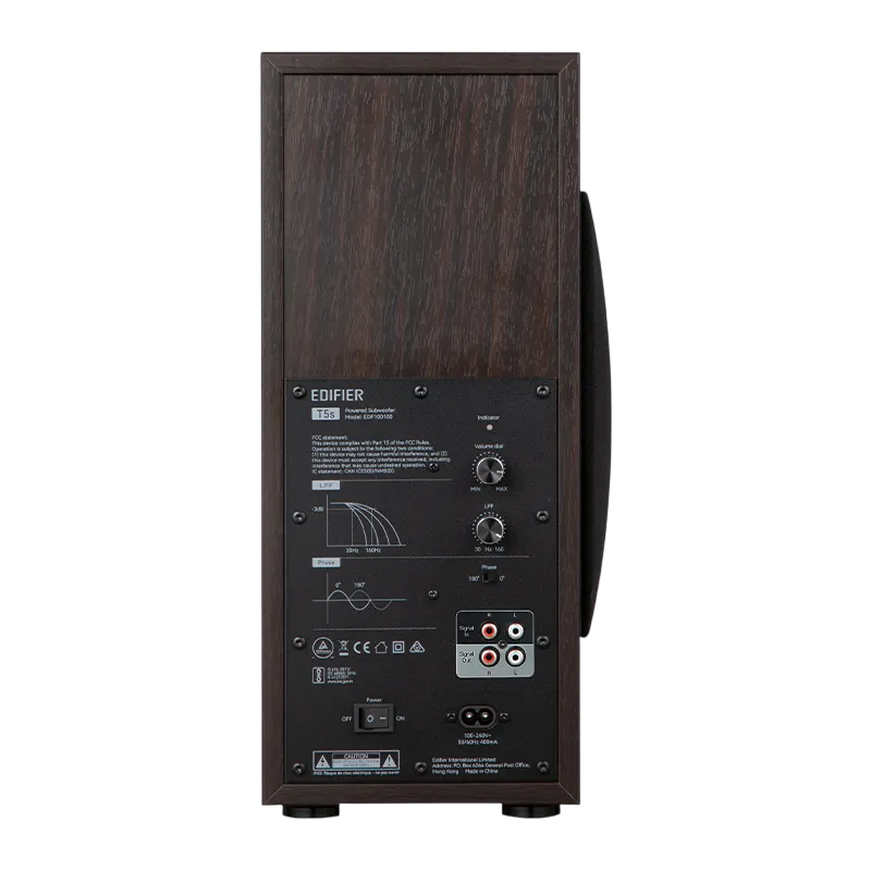 Subwoofer Edifier T5s 70W RMS 8" Marron